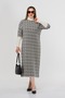 Fishing Neck Patterned Knitting Dress