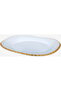 Al Saif Gallery Glass Dessert Dish, 27 X 27 X 2.5 Cm - Clear Gold - 2