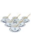 Saif Gallery Porcelain Bowl Set, 18 Pieces, Eye Pattern - White - 2