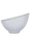 Al Saif Gallery glass bowl, 12.2 x 7.7 x 17.5 x 6.6 cm, slanted design - transparent