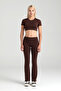 Comfort High Waist Flared Leggings Brown - 2