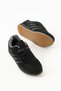 Children's Black Smoked Lace-Up Single Velcro Flexible Lightweight Breathable Unisex Mesh Sneaker Sports Shoes - 5