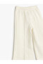 Cotton Raised Elastic Waist Basic Wide Leg Sweatpants - 3