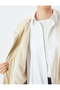 Oversized Faux Leather Parka with Snap Button Closure, Pockets, and Plush Lining Inside, with Hood. - 6