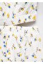 Mango Floral Print Waist Detail Dress White - 2