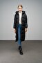 Hood Detail Zip-Up Long Puffer Coat BLACK 6668 - 8