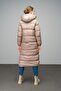 Hood Detail Zip-Up Long Puffer Coat BEIGE 6668 - 8