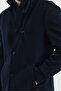 Men's Slim Fit Navy Blue Cashew Coat - 6
