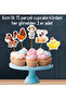 15 Pcs Farm Animals Happy Birthday Cupcake Birthday Decoration Cake Picks.... - 2