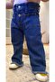 Wide-Leg Girls' Denim Jeans Blue - 3