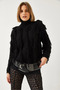Women's Black Turtleneck Fringed Knitwear Sweater 20246307 - 2