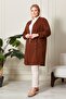 Women's Ottoman Steel Large Size Cardigan with Pockets - 5