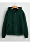 Zippered Hooded Oversize Sweatshirt