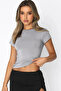 Women's Licra Basic Short Sleeve Round Cycling Collar Combed Body - 3