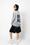 "V2" Dimension Printed Animal Pattern 24/1 Oversize Unisex Washable White Tshirt - 2
