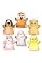 6 Piece Set of Our Friends in the Village Hand Puppet Set, Educational Toy