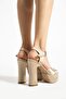 1-93535 12cm Platform High Thick Heeled Bridal/Evening Dress Shoes - 5
