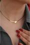 Italian Steel Thin Necklace - Mini Star and Star Detail - 5