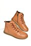 T 555366203   Tan Genuine Leather Comfort Orthopedic Sole Women's Boots - 6