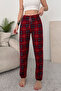 Women's Suede Plaid Patterned Pajamas - 2