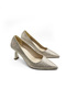 Pointed Toe Gold Women's Heeled Evening Dress Shoes - 4