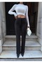 Women's High Waist Recovery Button Spanish Leg Palazzo Pants - 5