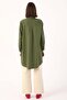 Khaki-Plus Size Shirt Tunic - 4