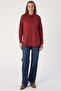 Dark Burgundy-Oversize Basic Shirt - 4
