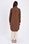 Coffee-Large Size Shirt Tunic - 4