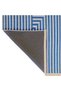 Crescent Collection White Blue Stripes Patterned Woven Base Modern Decorative Carpet Hilal49 - 3