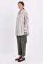 Stone-Navy-100% Cotton Striped Shirt Tunic - 3