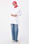 White-Applique Pocket Shirt Tunic