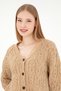 Women's Sand Melange Knitwear Cardigan 50293020 -Vr123 - 2