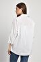 Beyaz Relaxed Fit Rahat Kesim Basic Gömlek - 6621a - 5