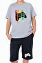 Gamer Printed Boy's Double Pocket Capri Bottom-Top Suit - 3