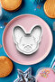 Smiley French Bulldog Cookie Mold Cutter Dough Shaper - 2