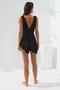 V-Neck Dress Swimsuit Black 231120 - 2