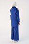 Cobalt Blue-Two Color Glitter Detailed Trousers Suit - 4