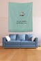 Let's Find a Place Far from Humor Written Stain-Proof Fabric Wall Cover Wall Tapestry Tapestry
