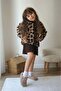 Girl's Leopard Cardigan Skirt 2-Piece Suit