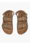Buckle Detail Sandals with Hook and Loop Closure