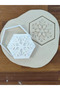 White Cookie Mold - 4 Snowflake Shapes - 5