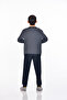Mooncover Boys' Seasonal Cotton Interlock Pajama Set – Navy Blue - 3