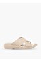 LBL by Shoexpress Textured Slip-On Cross Strap Sandals - 2