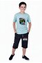 Level Printed Boy's Double Pocket Capri Bottom-Top Set