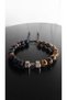 Tiger Eye, Hematite and Onyx Stone Adjustable Bracelet