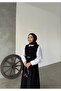 Hijab Belted Vest and Skirt Set - Black - 3