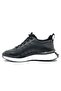 102-24822-m Dobb Leather Casual Men's Shoes Black-White - 4