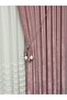 Velvet Textured Luxury Background Curtain Powder Tight Pleat (Single Wing) - 2