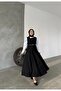 Hijab Belted Vest and Skirt Set - Black
